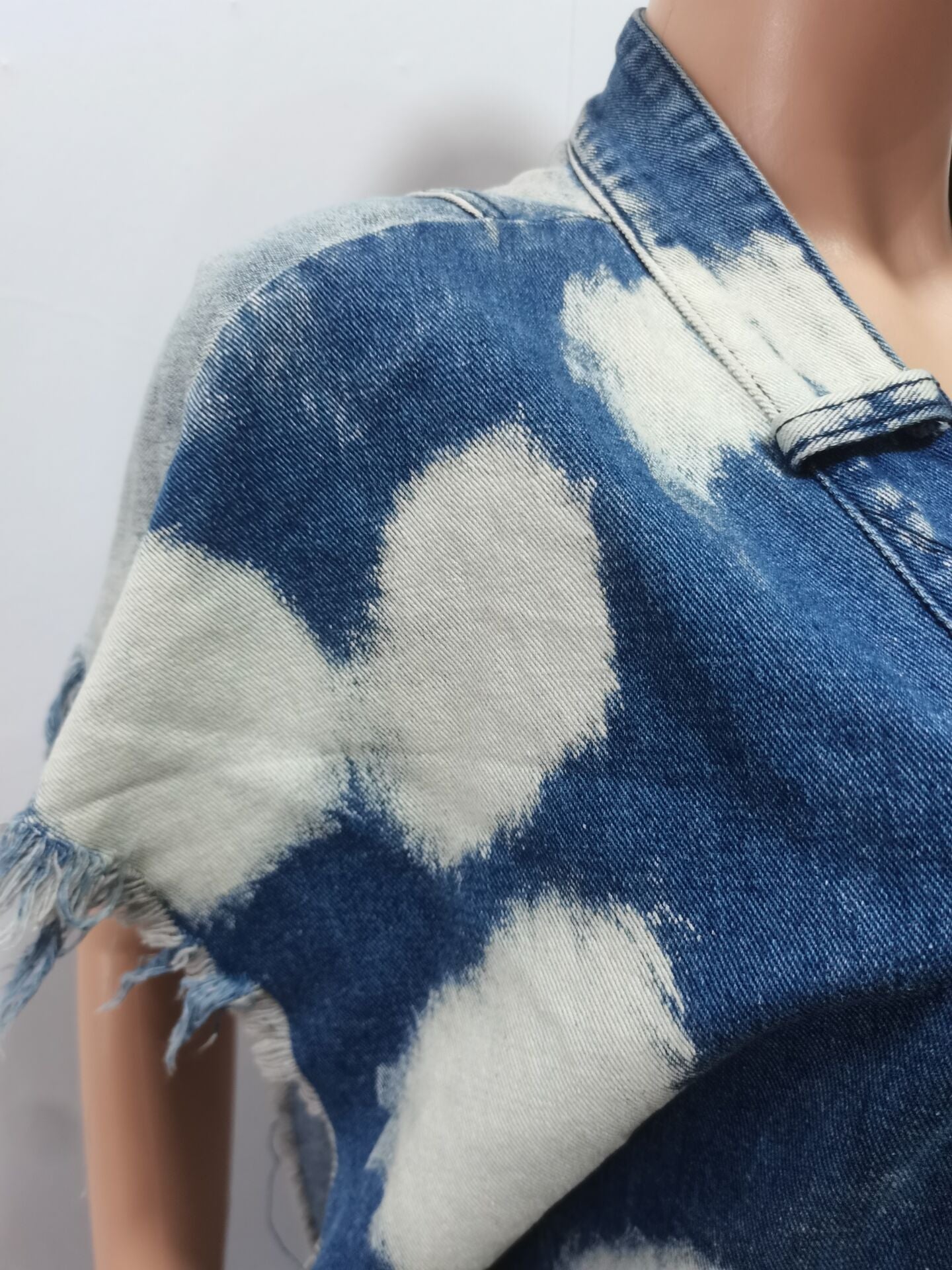 BamBam Autumn And Winter Fashion Washed Patchwork Chain Denim Jacket For Women - BamBam