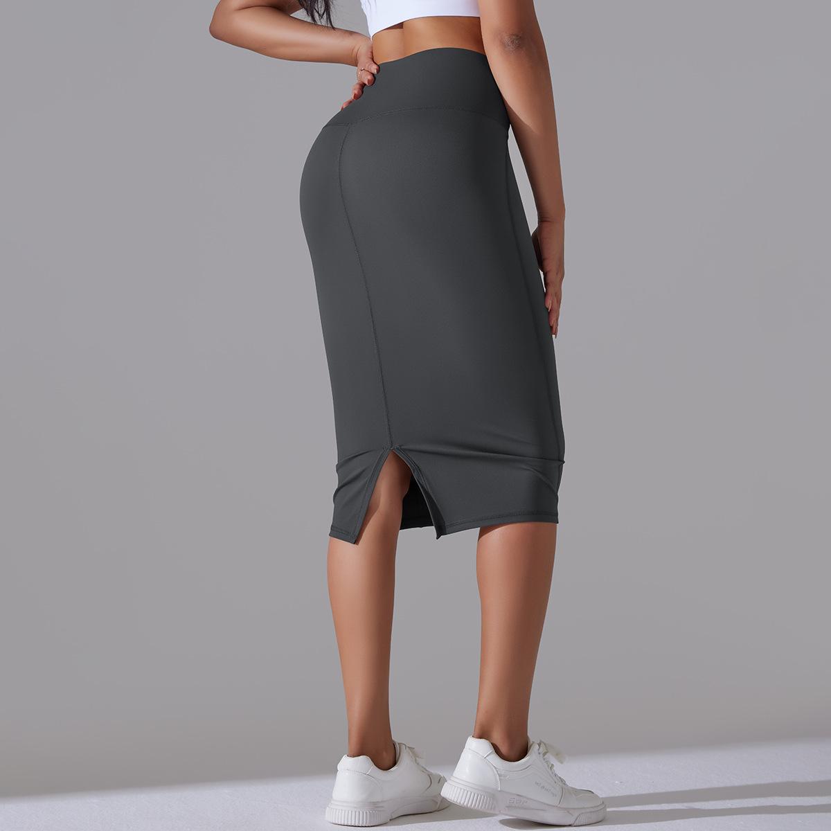 BamBam Women High Waist Stretch Slit Sports Skirt - BamBam