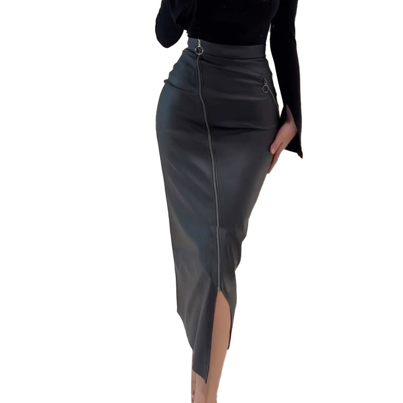 BamBam Plus Size Women Zipper Sexy High Waist Bodycon Skirt - BamBam