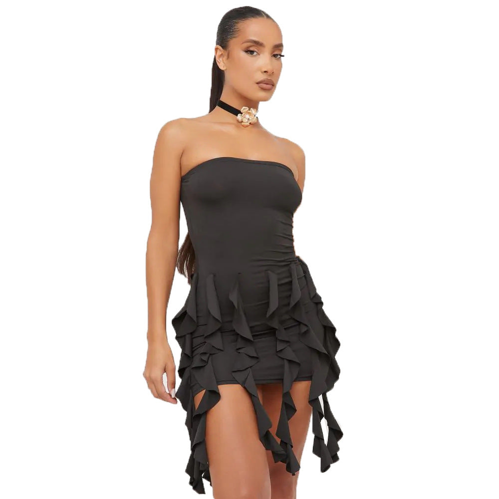 BamBam Women's Sexy Tassel Ribbon Tube Dress - BamBam Clothing