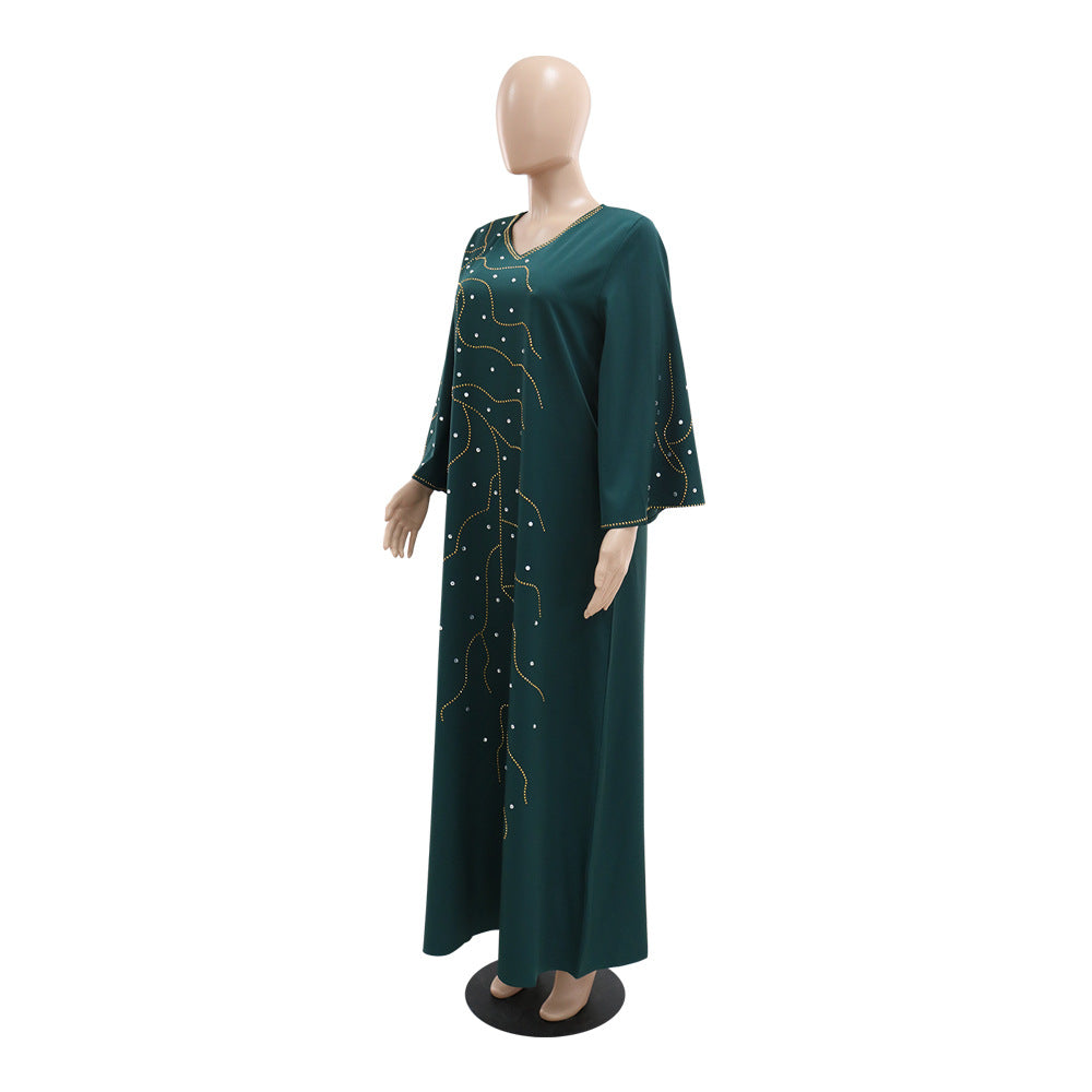 BamBam Muslim Beaded Loose-Cut Robe Dress Saudi Arabia Muslim - BamBam
