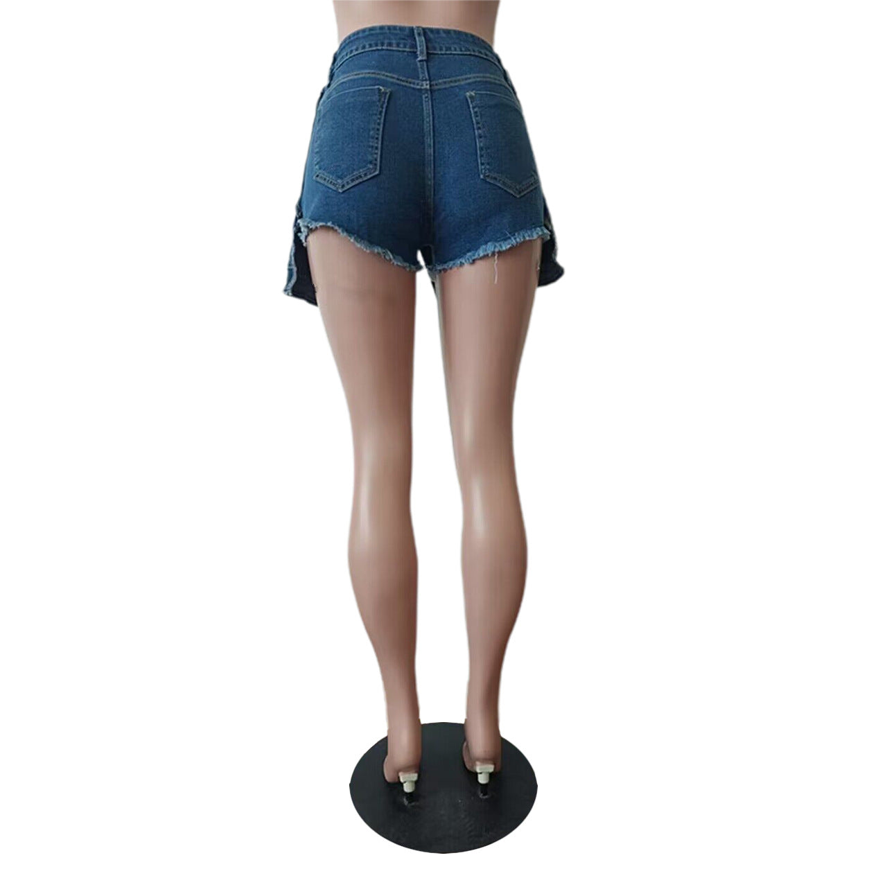 BamBam Denim shorts women's apron elastic shorts - BamBam