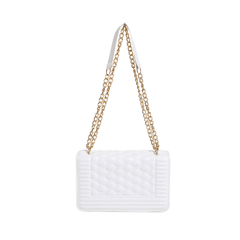 BamBam Fashion Simple Messenger Bag Women Summer Casual Trend Shoulder Bag Retro Chain Square Bag - BamBam