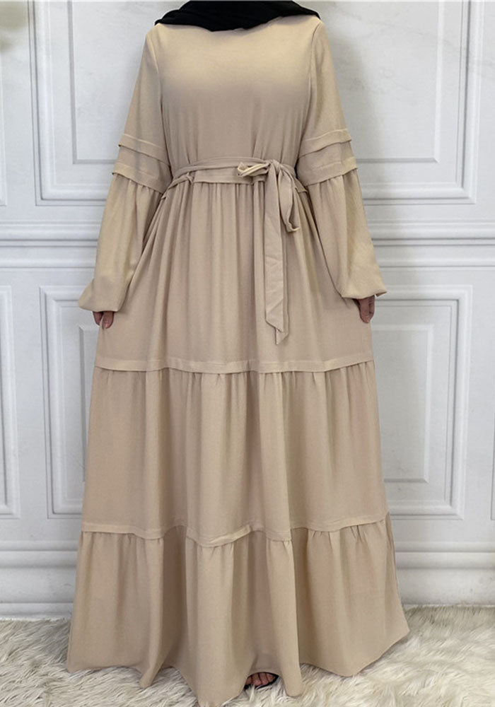 Womens Casual Long Sleeve Chiffon Dress