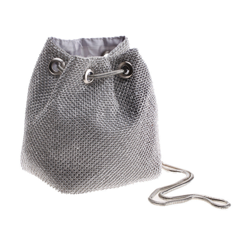 BamBam Diamond Bucket Shoulder Multi-Function Portable Evening Bag - BamBam