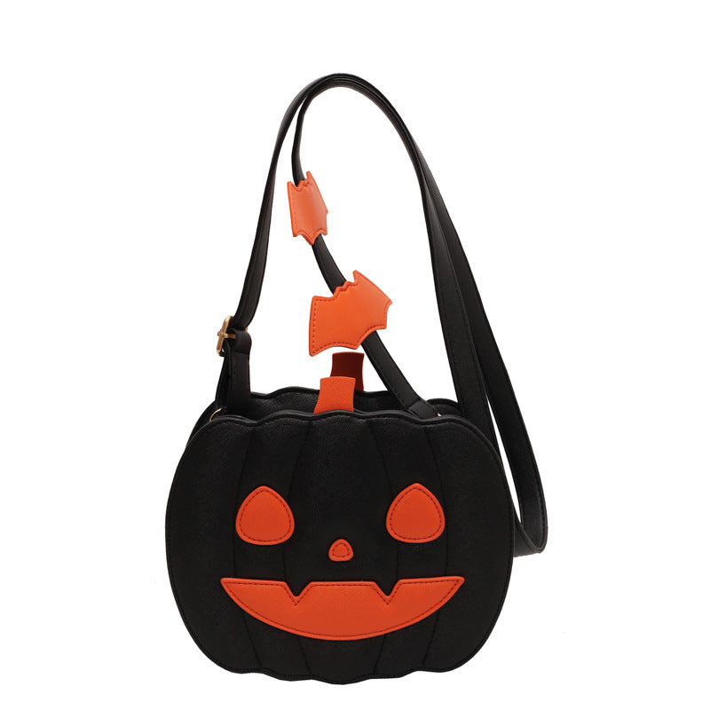 BamBam Funny Pumpkin Bag Fashion Contrast Color Creative Style Trendy Single Shoulder Women's Bag Chain Cartoon Diagonal Bag - BamBam