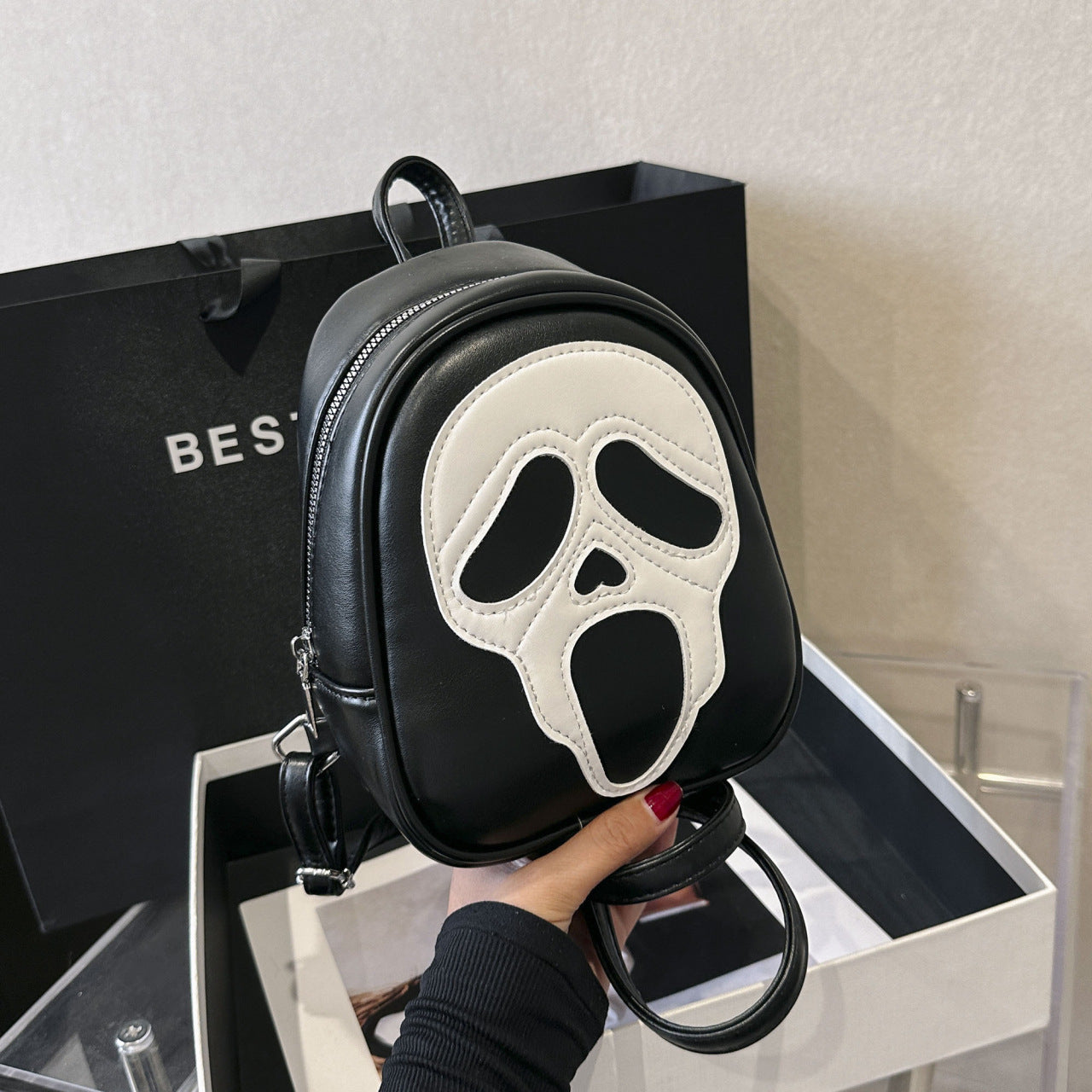BamBam Skull Bag Women's Bag Autumn Trendy Fashion Versatile Halloween Straps Bag - BamBam