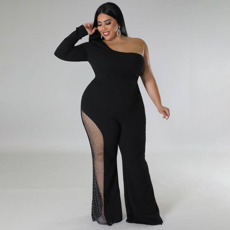 BamBam Plus Size Women's Sexy Beaded Jumpsuit - BamBam Clothing