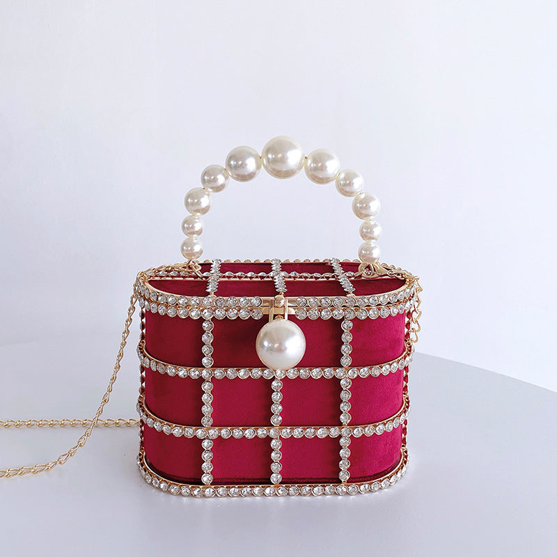 BamBam French Bag Trendy Pearl Bucket Bag Summer Handbag Bag Women'S Bag - BamBam