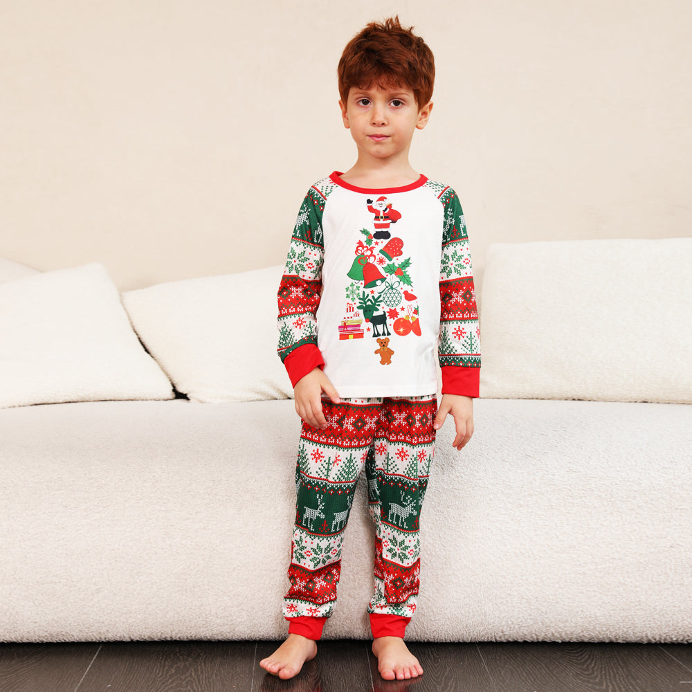 BamBam Christmas Parent-Child Pajamas Set Digital Printing Parent-Child Sleepwear - BamBam