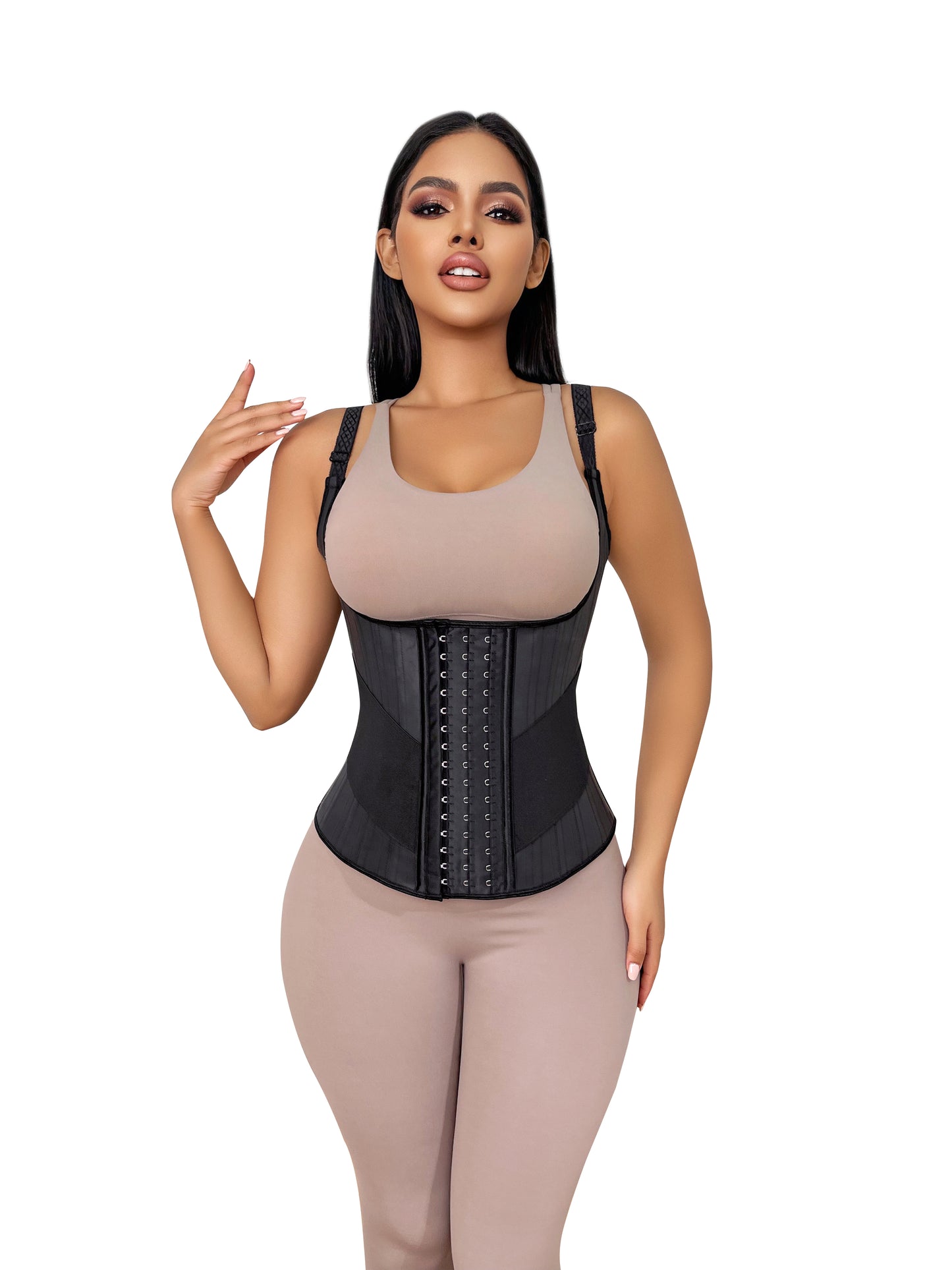 BamBam Steel Bone Rubber Body Shaping Vest Straps Adjustable Shapewear Elastic Belt - BamBam