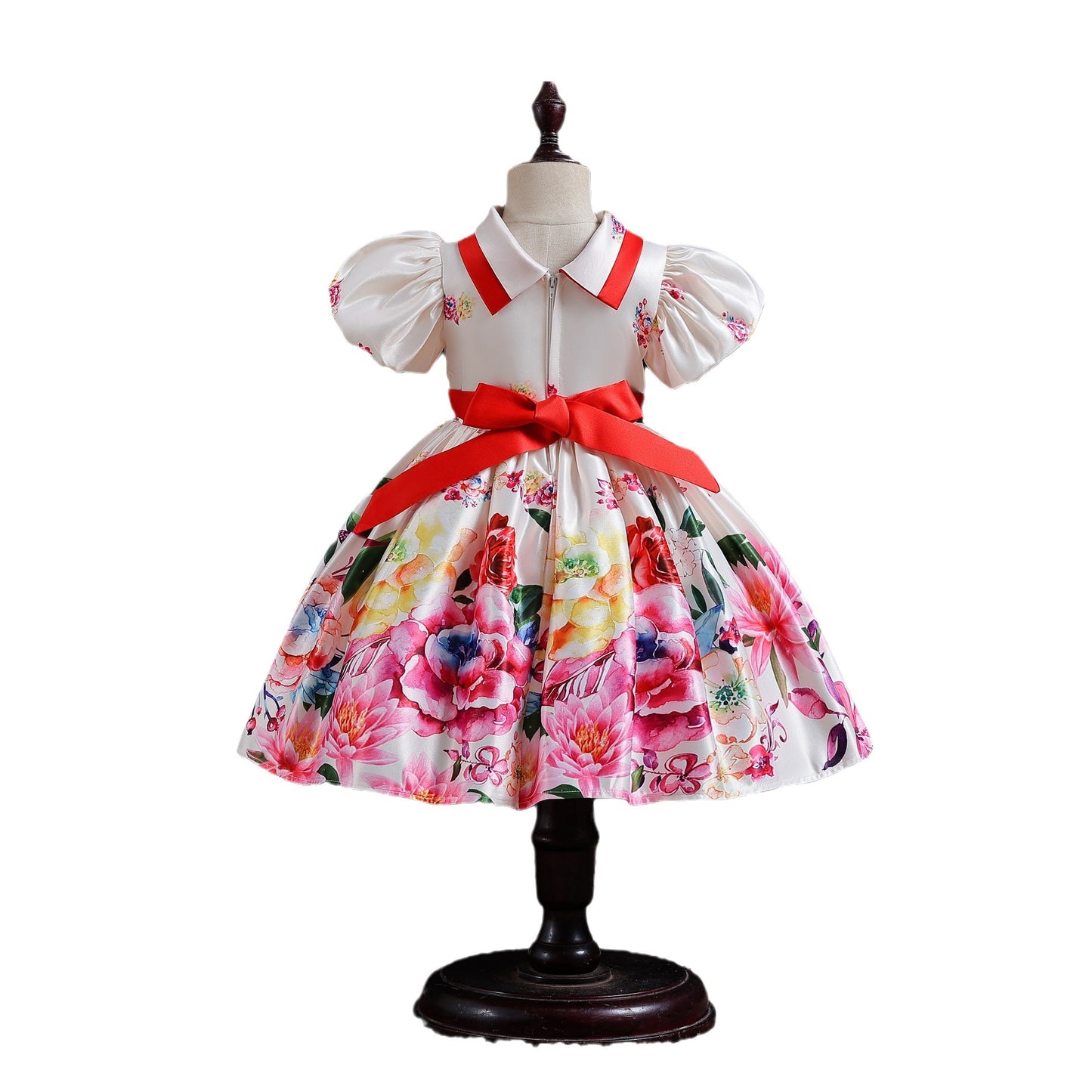 BamBam Children's Dress Birthday Princess Dress Flower Girl Little Girl Trendy Puffy Girls Performance Costume Summer - BamBam